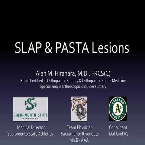 SLAP & PASTA Lesions 01-2013