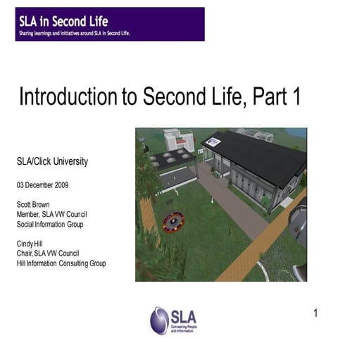 Introduction to Second Life