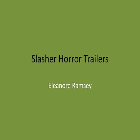 Slasher horror trailers
