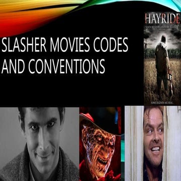 Research of slasher movie tropes