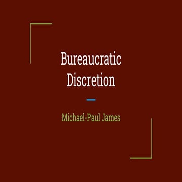 Bureaucratic Discretion