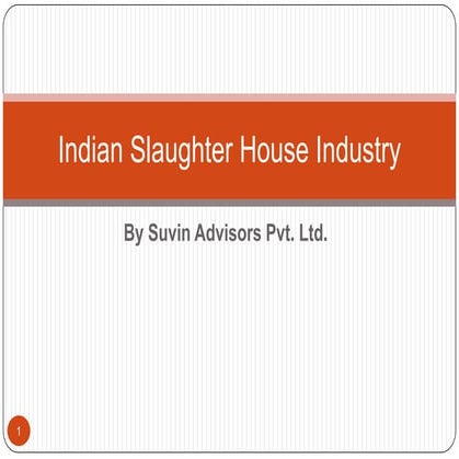 Slaughter house industry in india