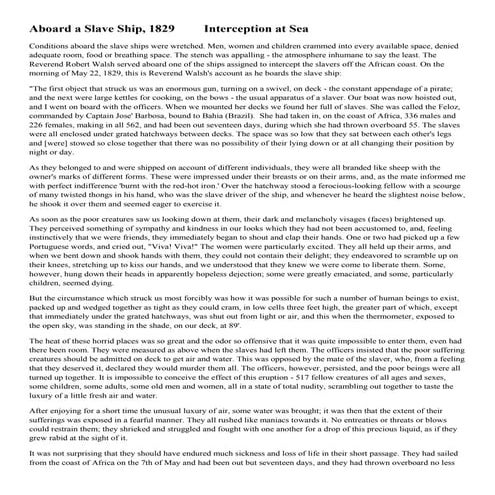 Slavery interception reading