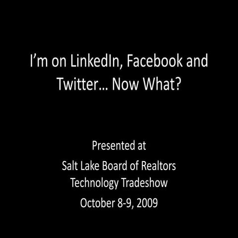 Salt Lake Board of Realtors Tech Tradeshow2009