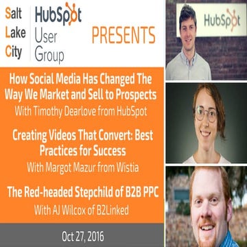 SLCHUG Event:  October 27 2016