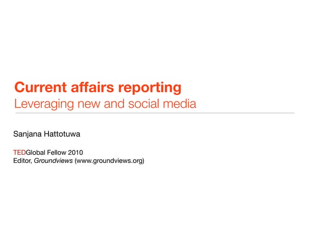 New media and current affairs
