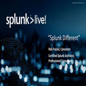 Splunk Different