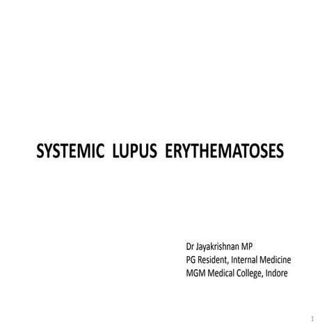 Systemic Lupus Erythematosis
