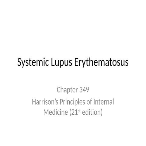 This ppt is a detailed explanation about SLE