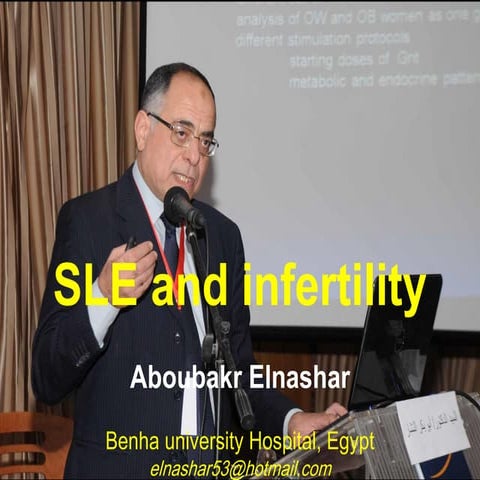 SLE and infertility: Aboubakr Elnashar