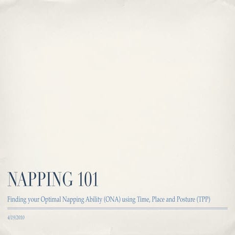 Benefits of Power Napping | PPTX