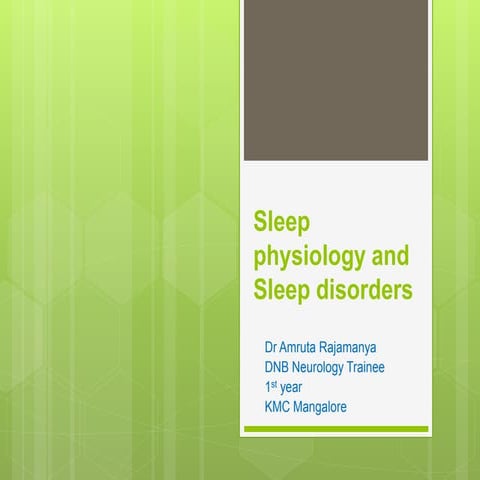 Sleep and its disorders