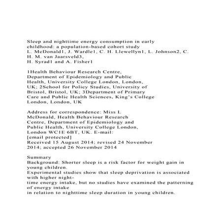Sleep and nighttime energy consumption in earlychildhood a .docx