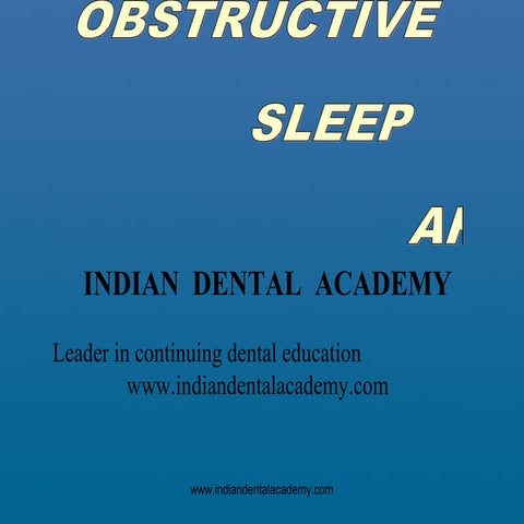 Sleep apnea01 /certified fixed orthodontic courses by Indian dental academy 