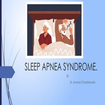 SLEEP APNEA SYNDROME by Dr. Anuhya krishna