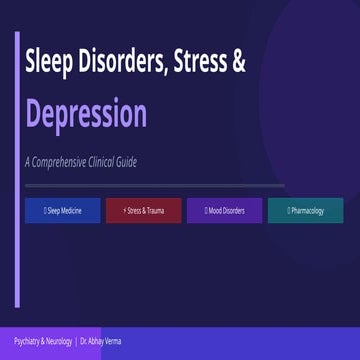 Comprehensive Clinical Guide to Sleep Disorders, Stress, and Depression ...