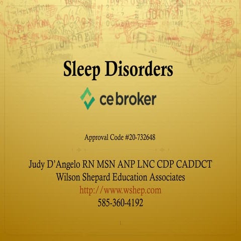 Sleep disorders