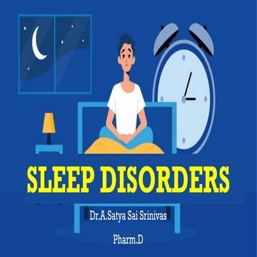 A comprehensive discussion on Sleep disorders | PDF
