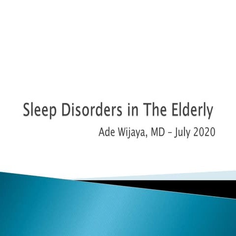Sleep Disorders in The Elderly