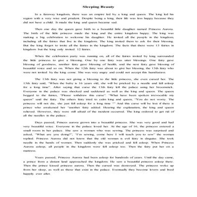 Sleeping beauty