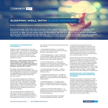 Sleeping well with cloud services