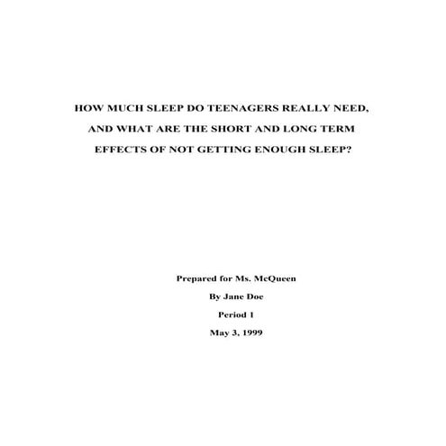 Sleep paper