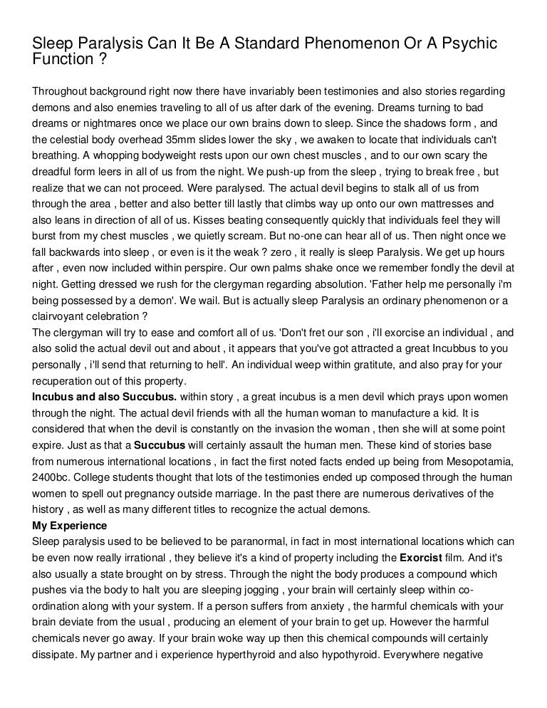 Can sleep paralysis kill you picture