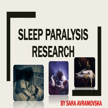 Sleep paralysis research