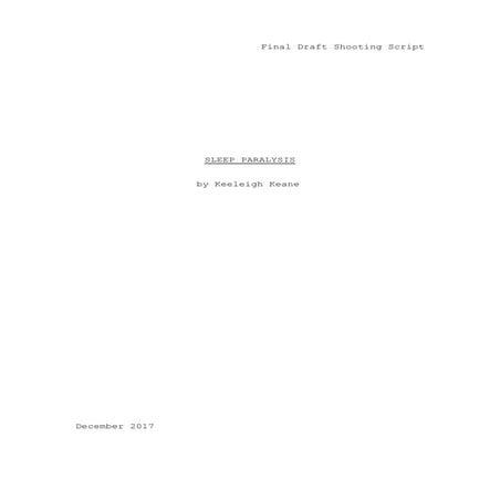 Sleep paralysis script