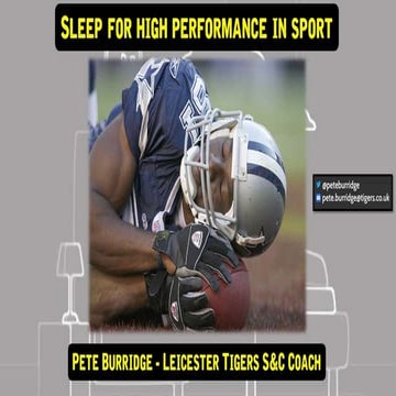 Sleep For High Performance in Sport Presentation