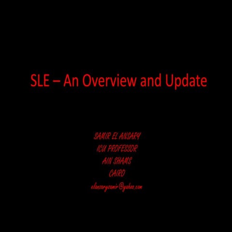 Sle pathophysiology and management