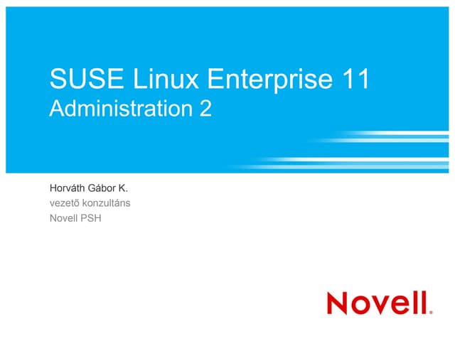 SUSE Linux Enterprise 11 admin 2