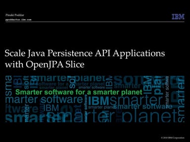 Slice for Distributed Persistence (JavaOne 2010)