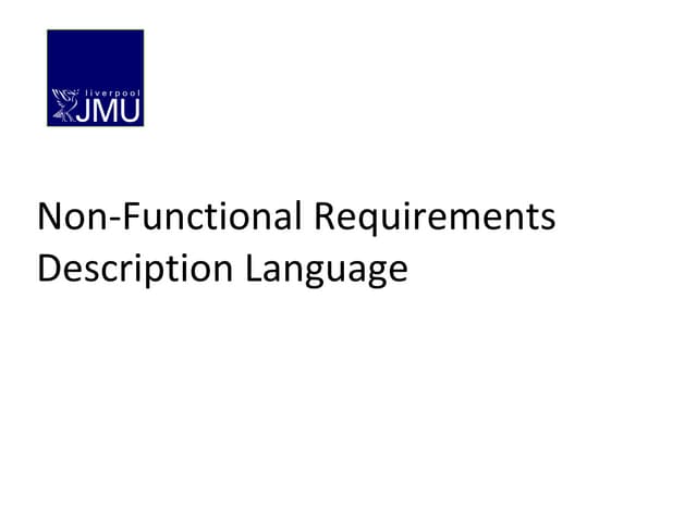 Non-Functional Requirements Description Language
