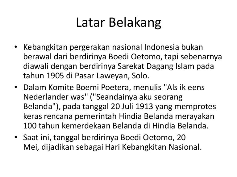 10 Latar Belakang Lahirnya Pergerakan Nasional Indonesia 10 Latar Belakang Lahirnya Pergerakan Nasional Indonesia