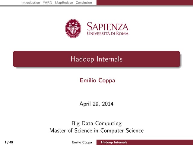 Hadoop Internals (2.3.0 or later)