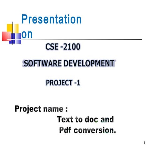 Text to docx and Pdf conversion