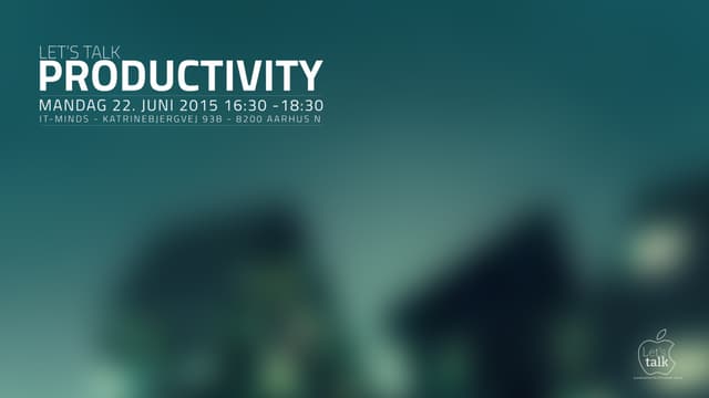 Let's tak Productivity (Let's talk Apple #4)