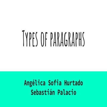 Types of paragraphs