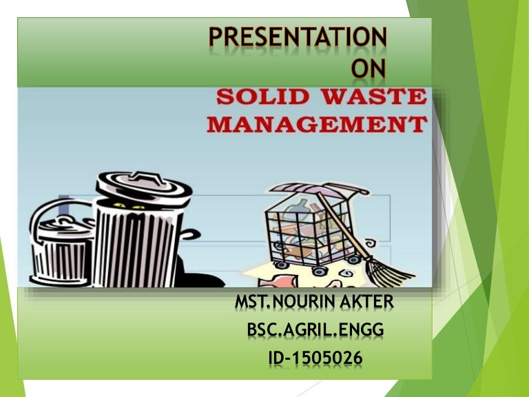 Slide of solid waste management