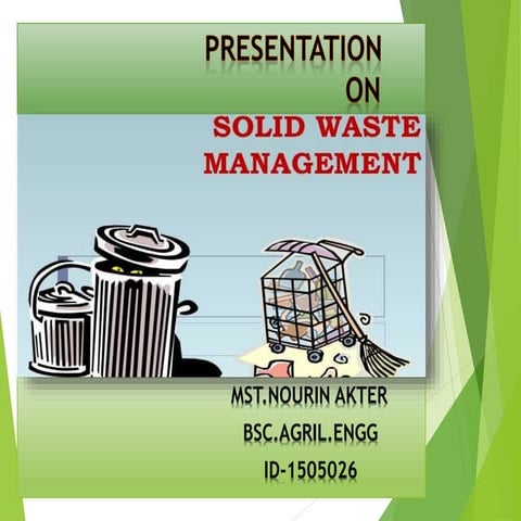 Slide of solid waste management