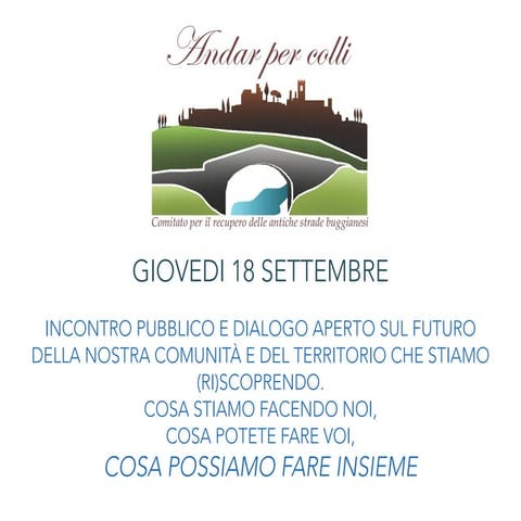 Slide Incontro Pubblico del Comitato Andar Per Colli - 18 Settembre 2014