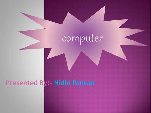 Computer | PPT