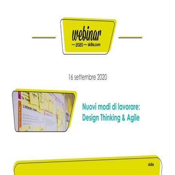 Nuovi modi di lavorare: Design Thinking & Agile