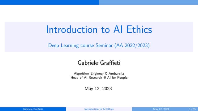 Introduction to AI Ethics