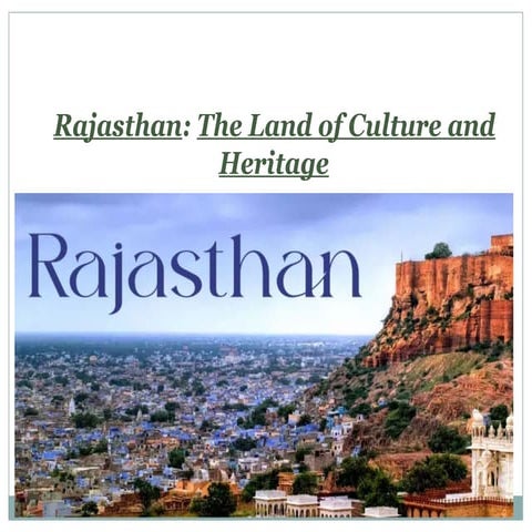 slide.pptx on rajasthan the state of India