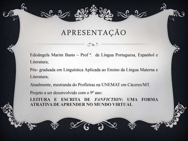 Slide   aula fanfiction