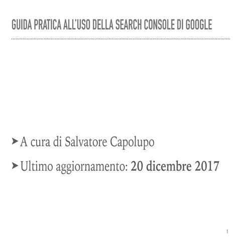 Slide SEO - Webmaster Tools / Search Console