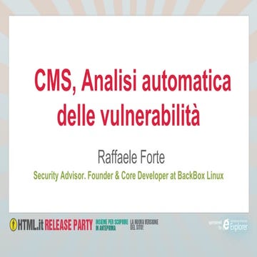 CMS - Analisi Vulnerabilità