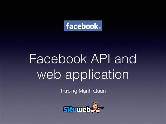 [Code Camp] Ứng dụng Facebook API vào phát triển website